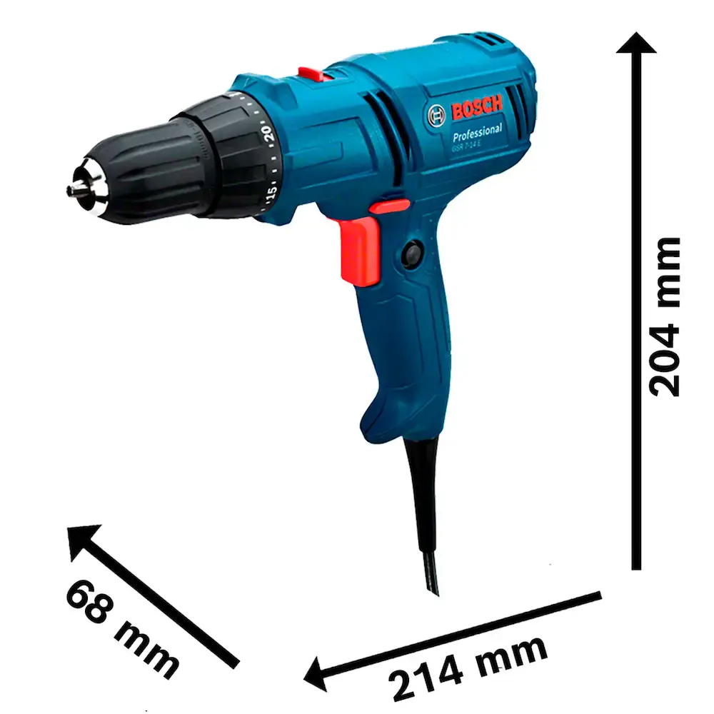 Parafusadeira e furadeira Bosch GSR 7-14 E 400W cabo 4m 220 V — fotografia 4