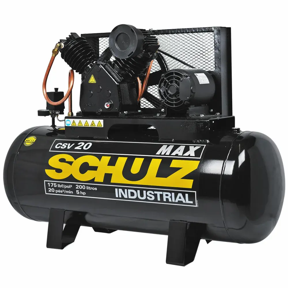 Compressor de ar 20 pés 200L max csv 220/380V Schulz — fotografia 3