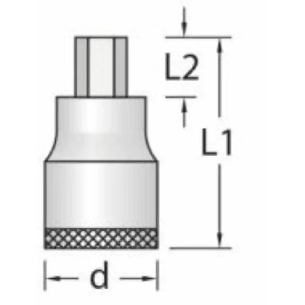 Chave soquete hexagonal 7MM encaixe 1/2POL Gedore — fotografia 3