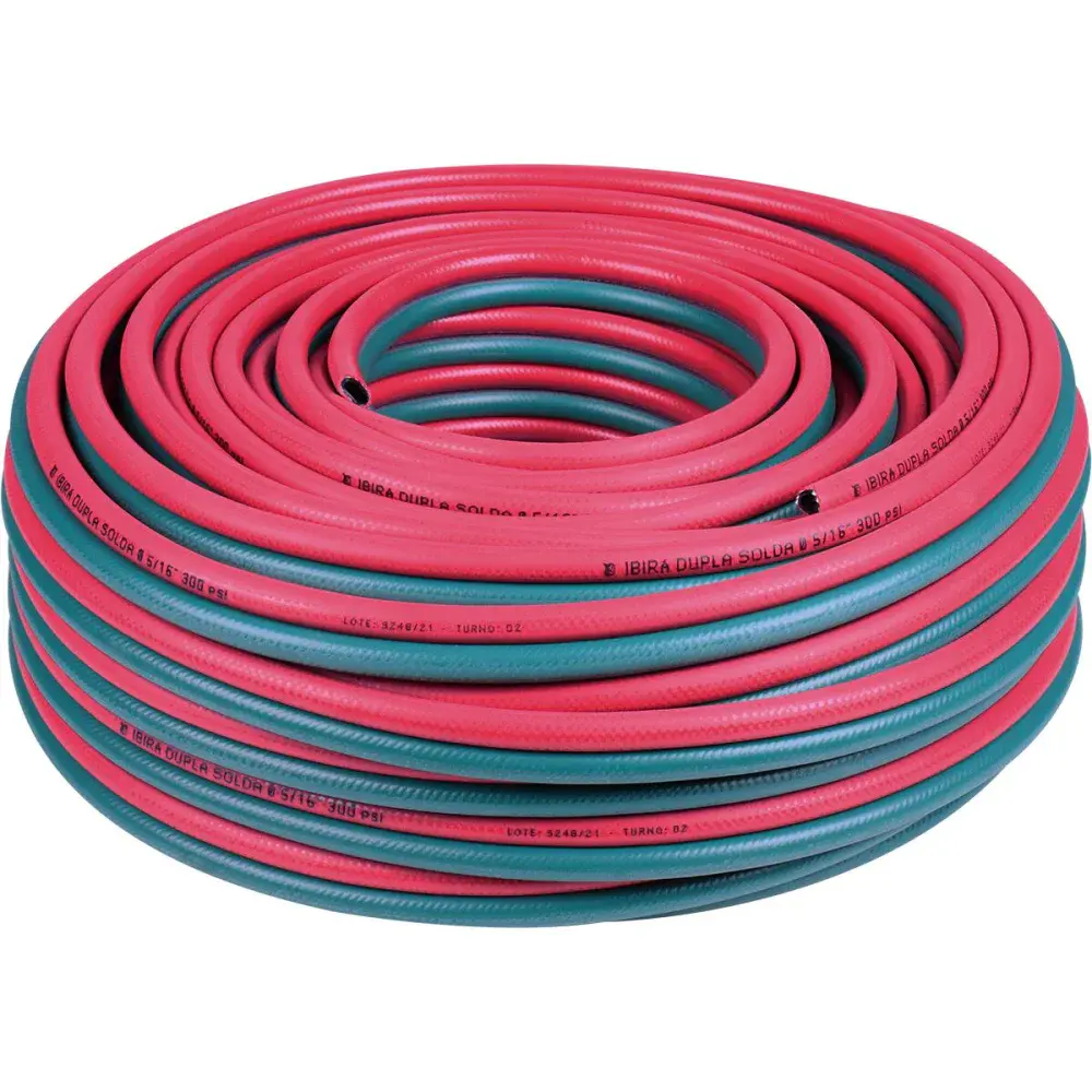 Mangueira para solda dupla 5/16 x 3MM 50 metros verde ibirá
