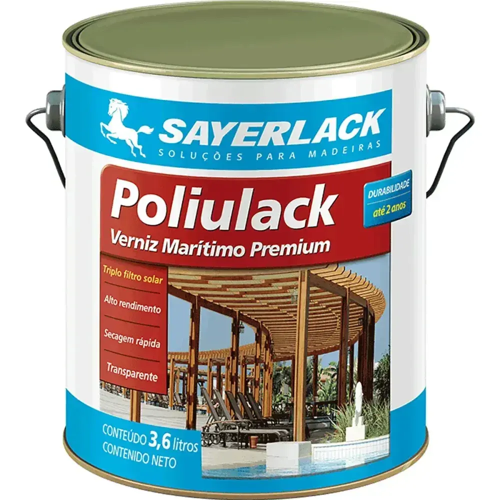 Verniz poliulack Sayerlack acetinado 3,6L transparente — fotografia 2
