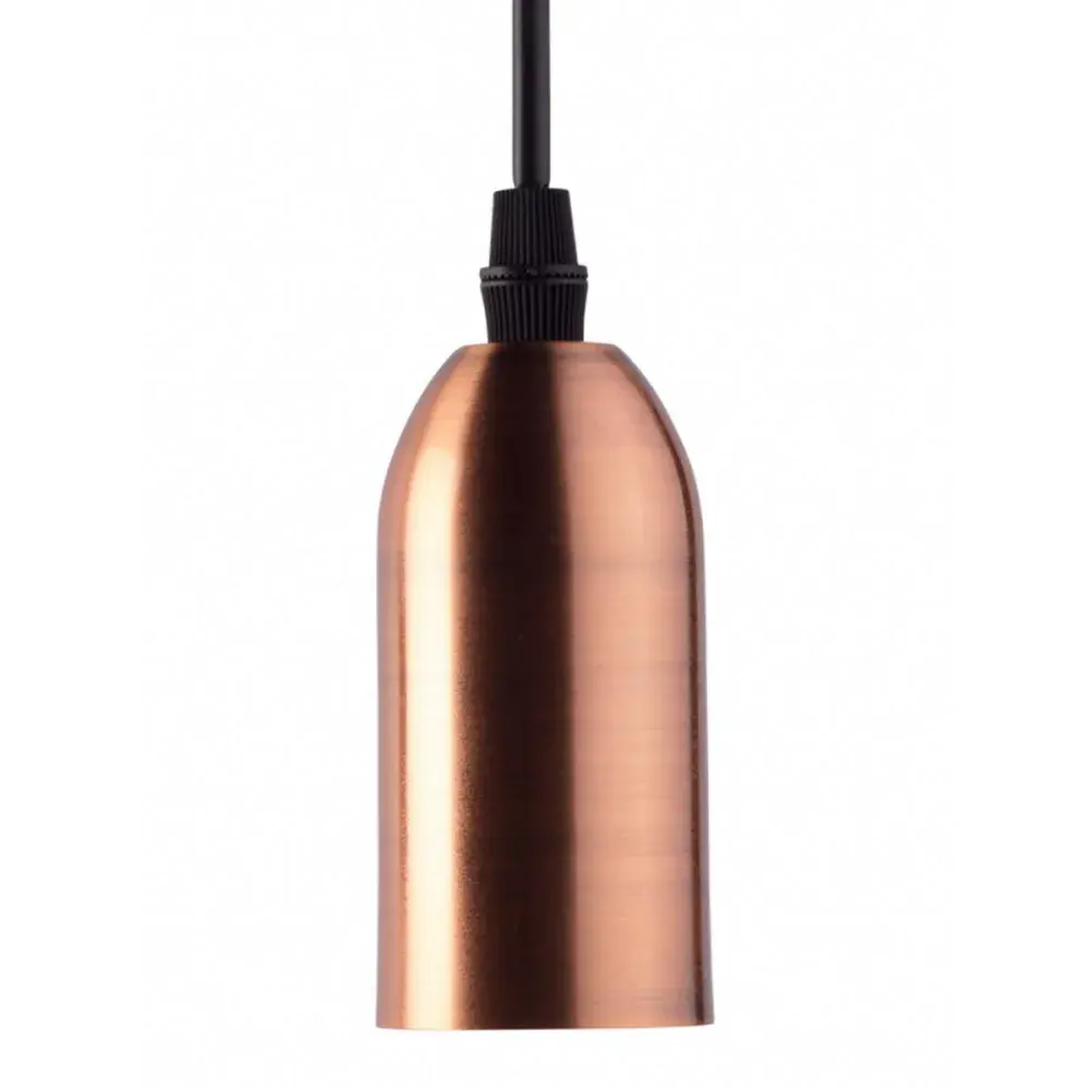 Pendente dot metal vintage E27 40W cobre Taschibra — fotografia de referência
