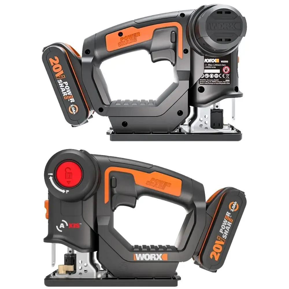 Serra multiuso tico tico 20V com serra circular MAX worksaw worx Positec — fotografia 5