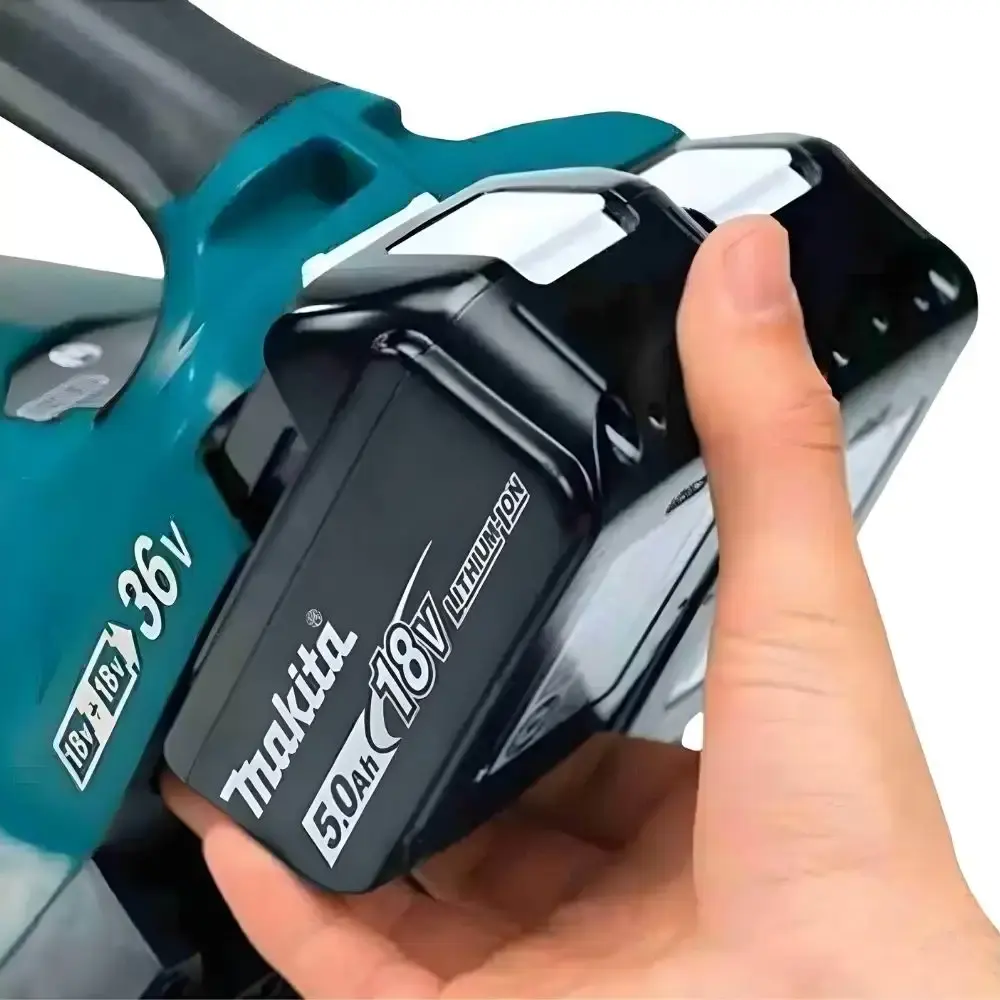 Soprador de folhas a bateria 36V com 4 baterias 5,0AH 18V e carregador bivolt Makita — fotografia 4