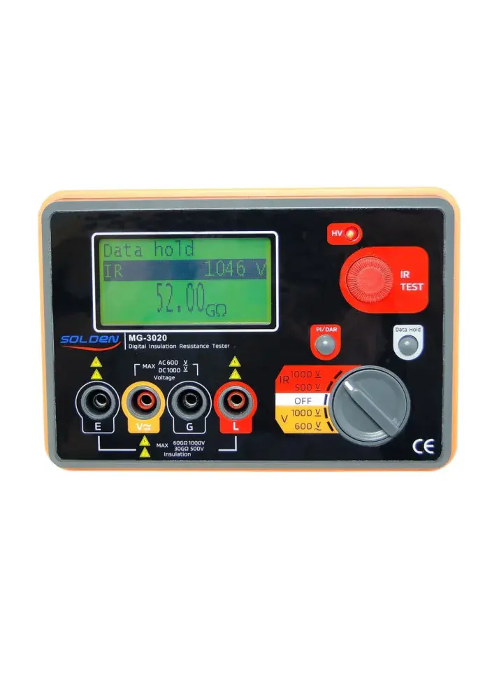 Megôhmetro digital MG-3020 500V/1000V Solden — fotografia de referência