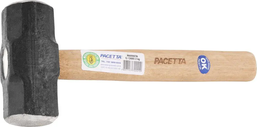 Marreta oitavada c/cabo 1,0KG Pacetta — fotografia de referência