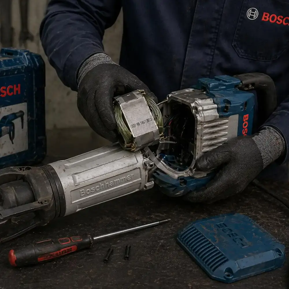Estator para martelo rompedor GSH 16-28 220V Bosch — fotografia 5