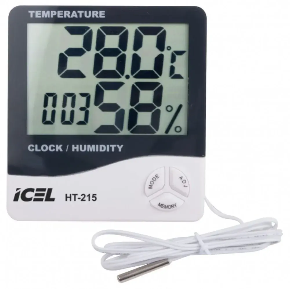 Termo-higrômetro HT-215 sensor externo Icel — fotografia de referência