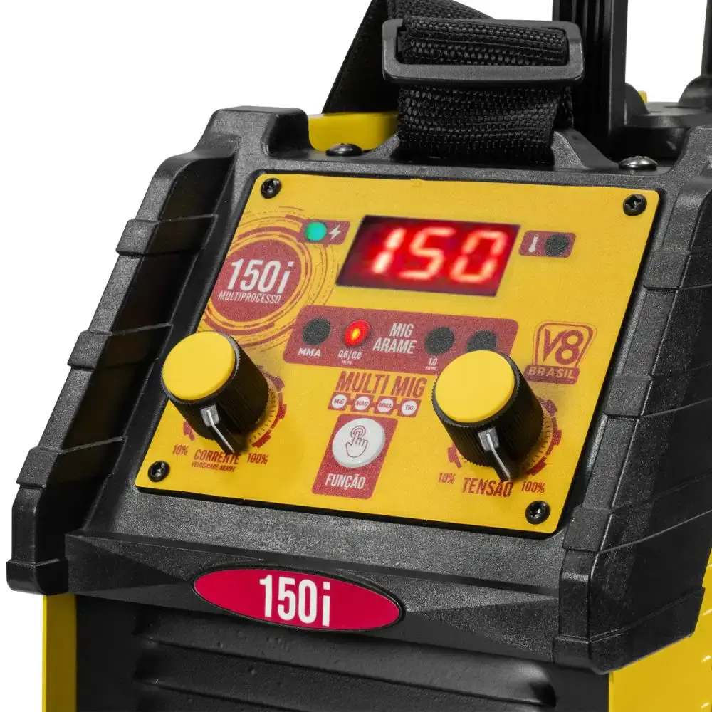 Máquina de solda 150A multiprocesso MIG TIG eletrodo 150I bivolt V8 — fotografia 2