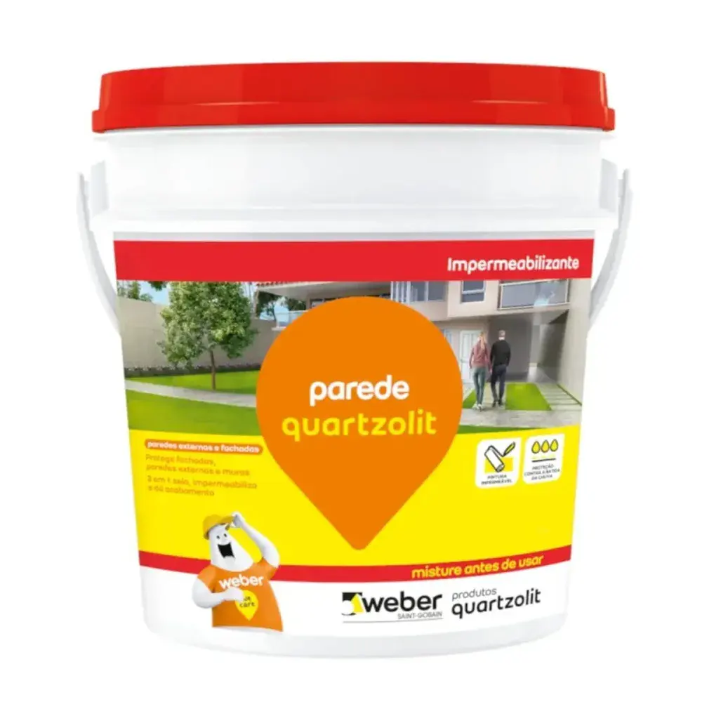Impermeabilizante parede branca 3,6KG Quartzolit