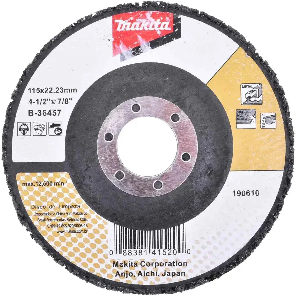 Disco de limpeza B-36457 115MMX22,23MM Makita — fotografia 5