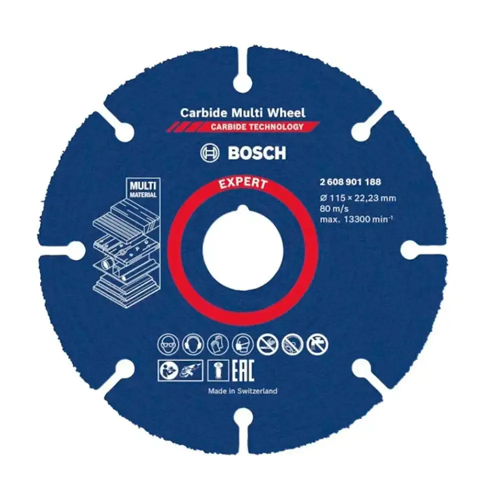 Disco de serra expert 125 MM multi material carbide multi whell 3 unidades Bosch — fotografia 5