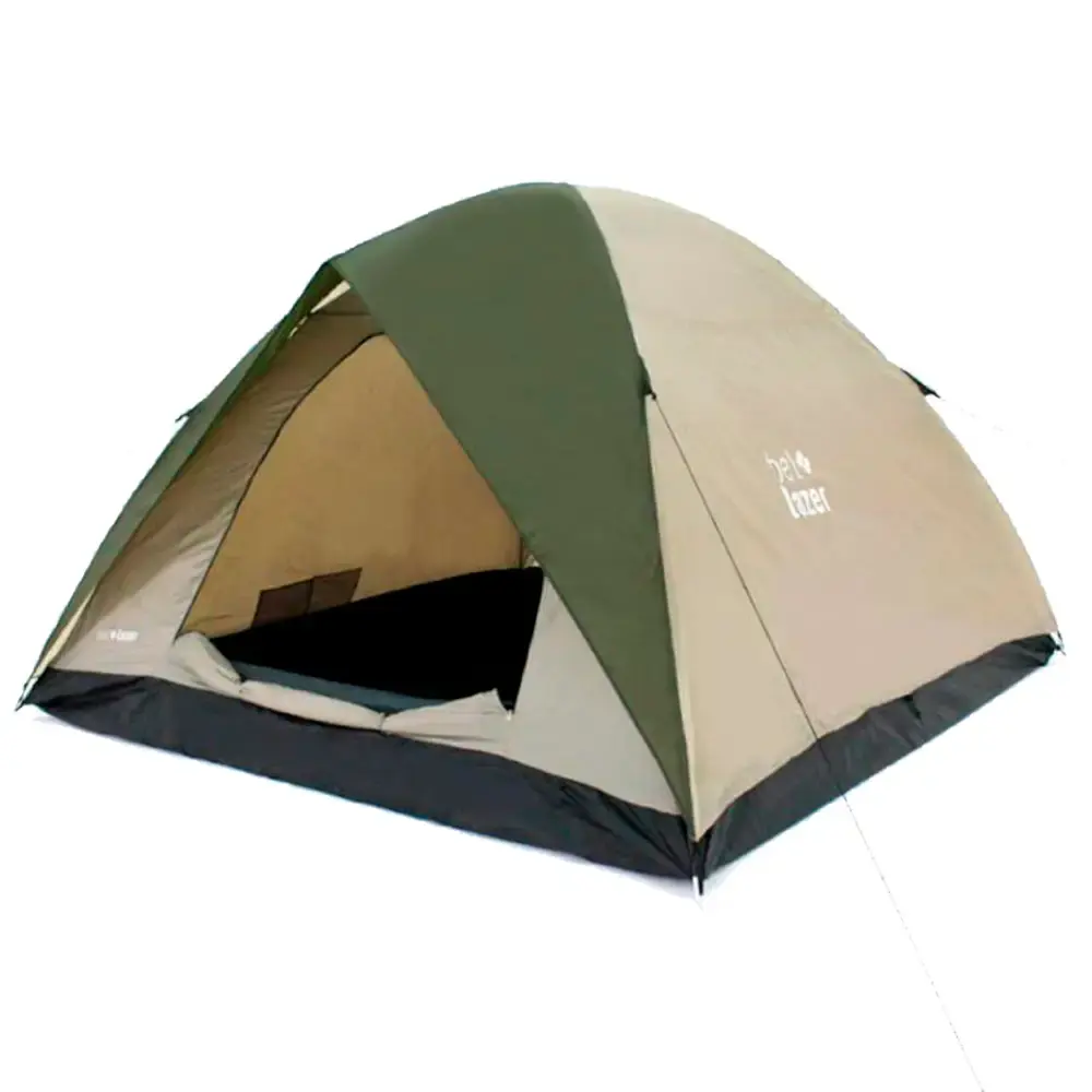 Kit Barraca Camping Araguaia para 6 Pessoas + 1 Colchão Inflável de Casal + 1 Colchão Inflável de Solteiro 185 X 76 cm — fotografia de referência