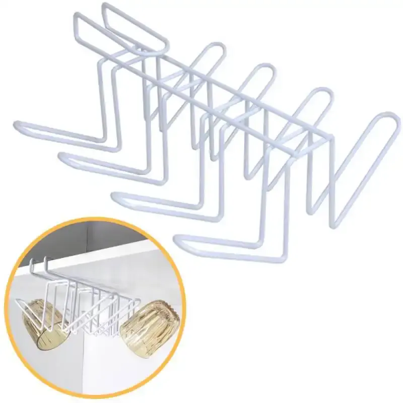 Suporte Organizador Porta Copos Suspenso Viena Branco até 8 Copos 991201 BEL — fotografia de referência