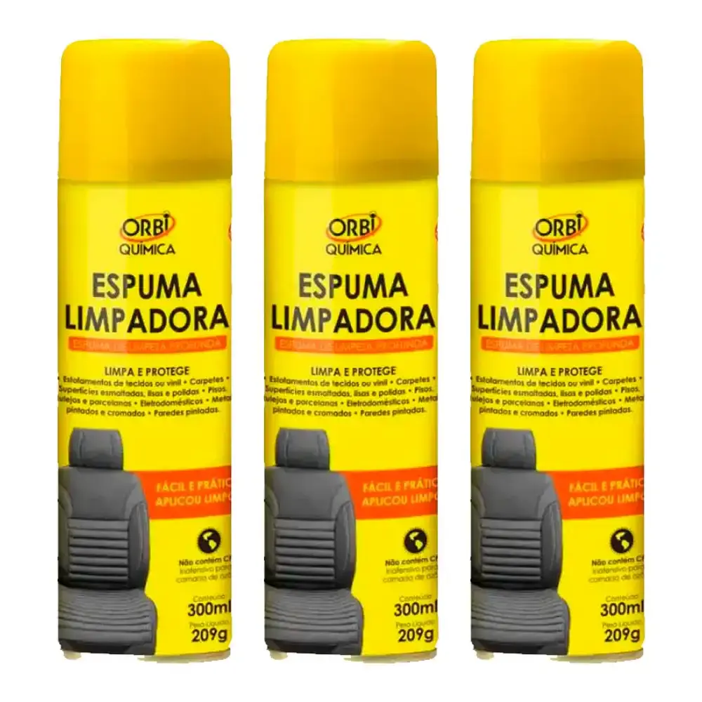 Kit 3 Unidades Espuma Limpadora de Limpeza Profunda p/ Estofados. Tênis. Carpetes. Azulejos. Metais — fotografia de referência