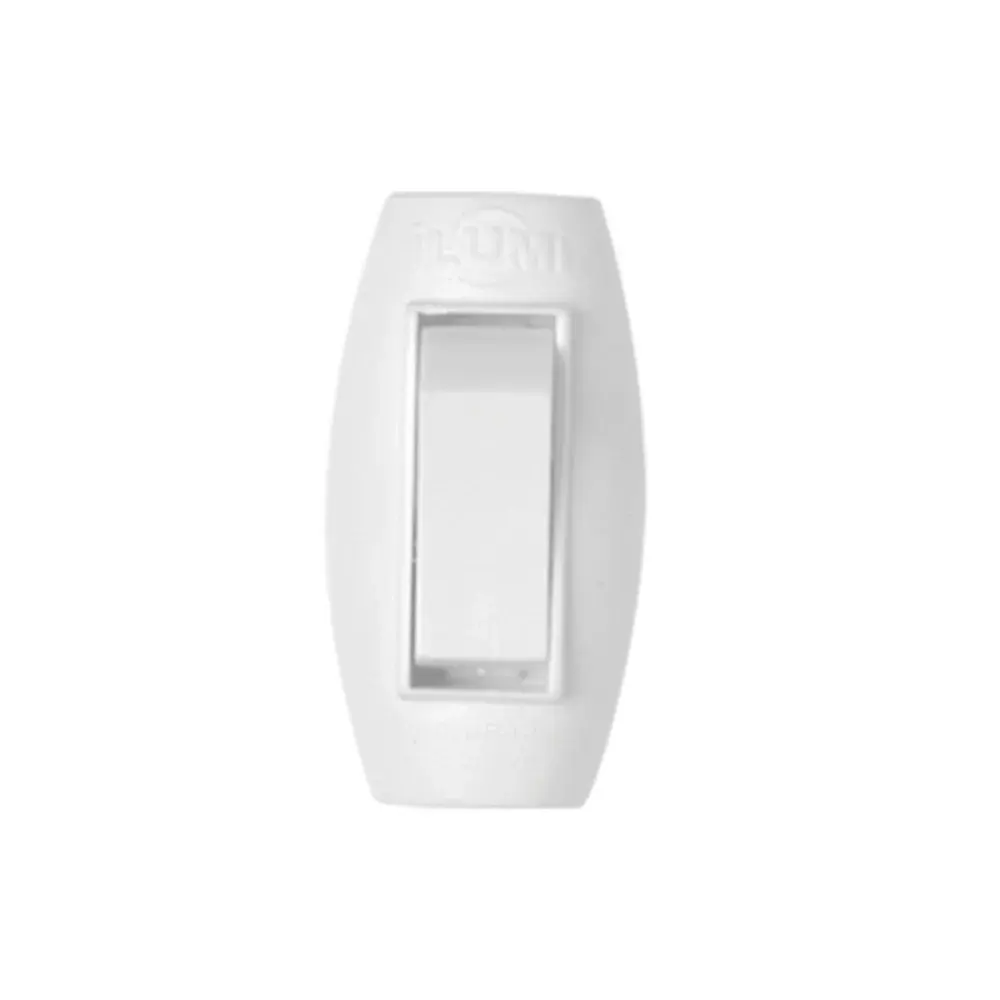 Interruptor meio cordão branco 6A branco Ilumi