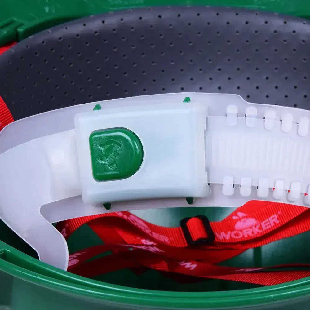 Capacete de proteção industrial verde modelo max Worker — fotografia 10