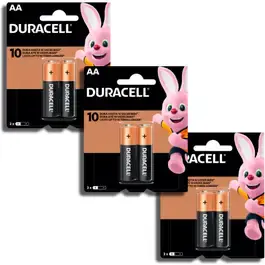 Pilha palito AA-2 alcalina 2 peças kit com 3 cartelas Duracell — fotografia 2