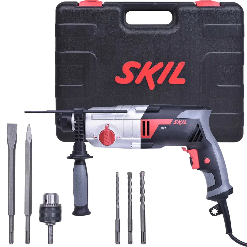 Martelete perfurador 1859 com maleta 750W 2,1J 127V Skil