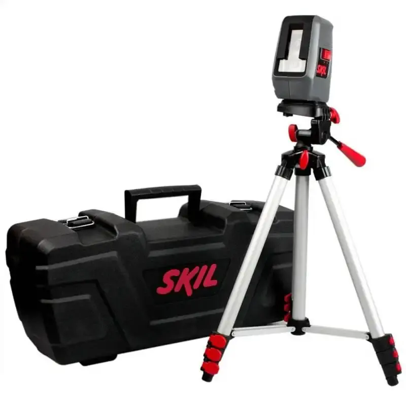 Nível à laser alcance 10 metros com maleta e tripé 0516 Skil — fotografia de referência