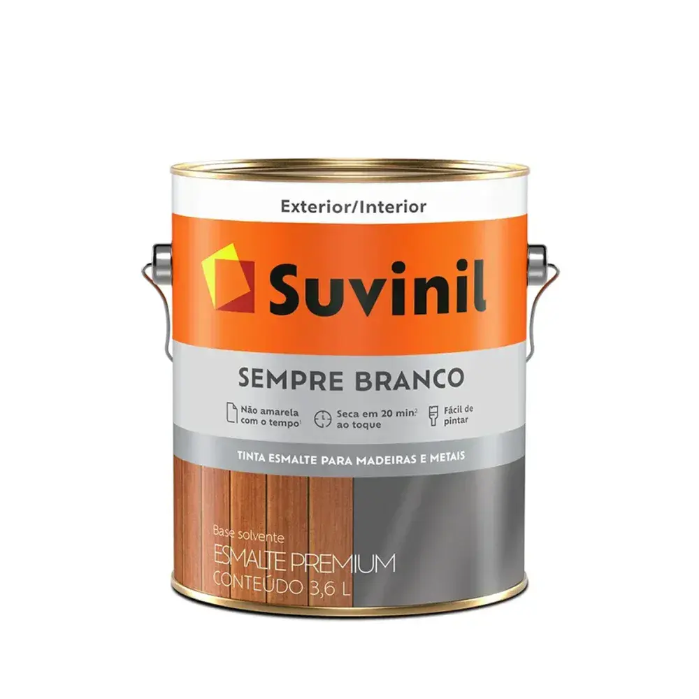 Tinta esmalte sempre branco brilhante 36L Suvinil — fotografia de referência