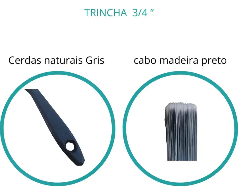 Trincha grisalha 301 1/2 pincéis roma — fotografia 6