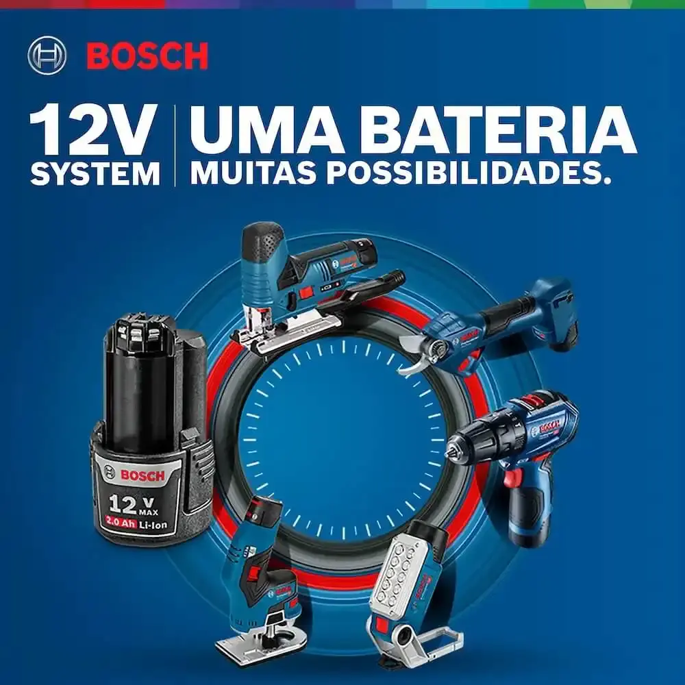 Parafusadeira e furadeira à bateria 12V GSR 120-LI com 1 bateria e maleta Bosch Bivolt — fotografia 9