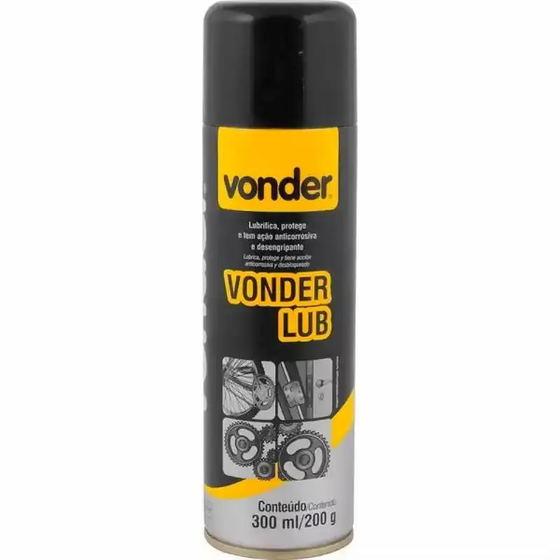 Desengripante lubrificante spray 300 ML 200 GR kit com 4 peças Vonder — fotografia 2