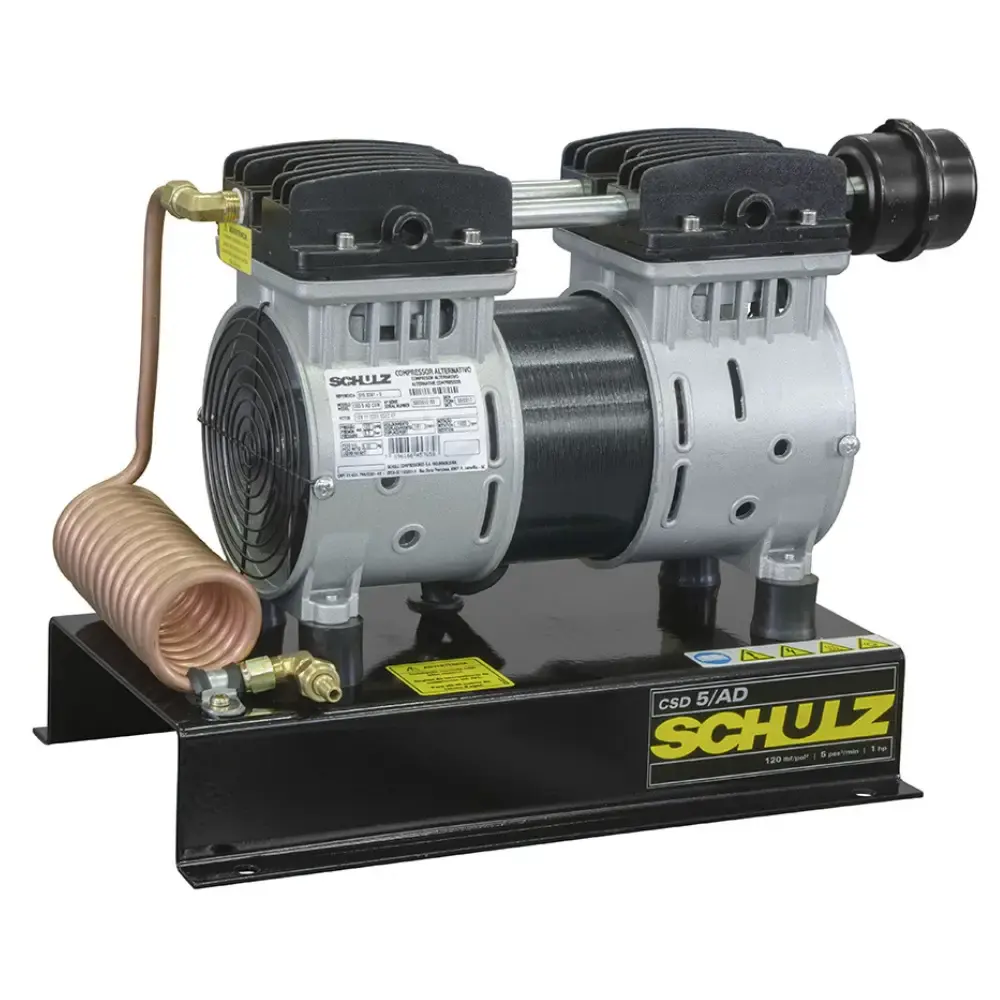 Compressor ar direto 1HP para poço artesiano silencioso sem óleo CSD5/AD Schulz 220 V — fotografia de referência