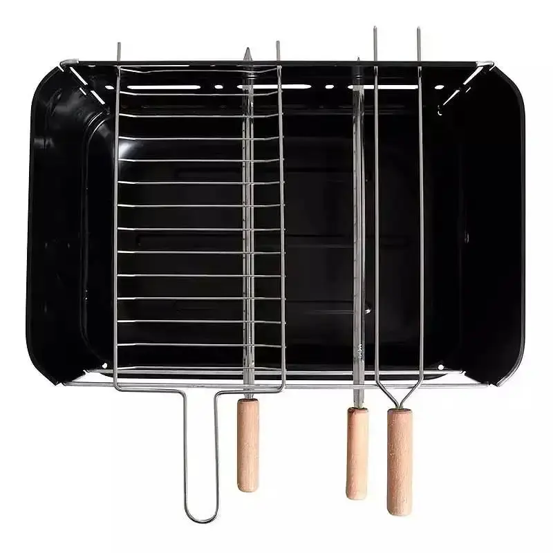 Churrasqueira para carvão montana Mor + kit churrasco 3 peças hauskraft — fotografia 6