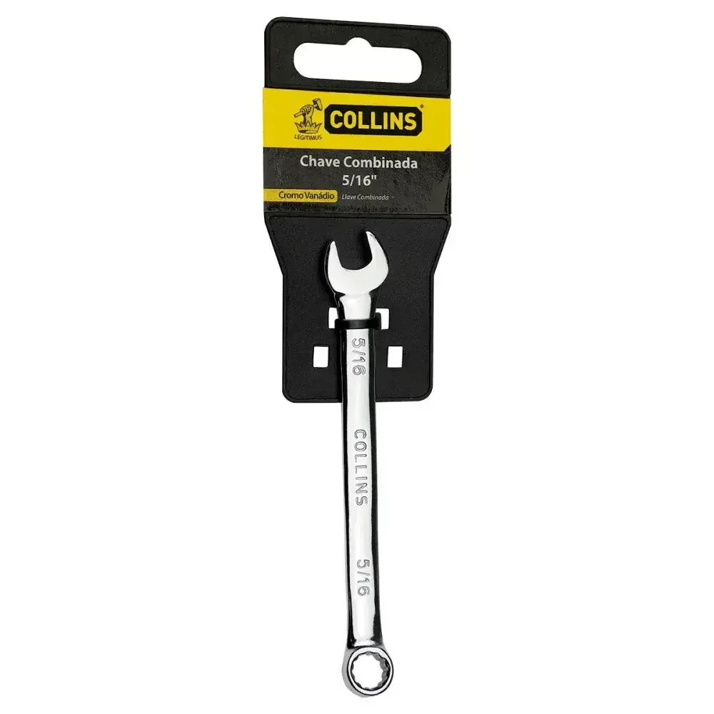 Chave combinada de aço cromo vanádio 5/16” Collins — fotografia 5