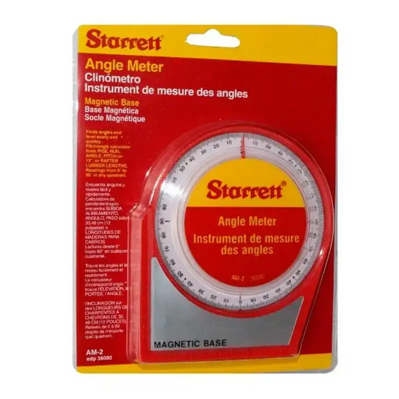Medidor de ângulo 0 à 90 graus com base magnética AM-2 Starrett — fotografia 5