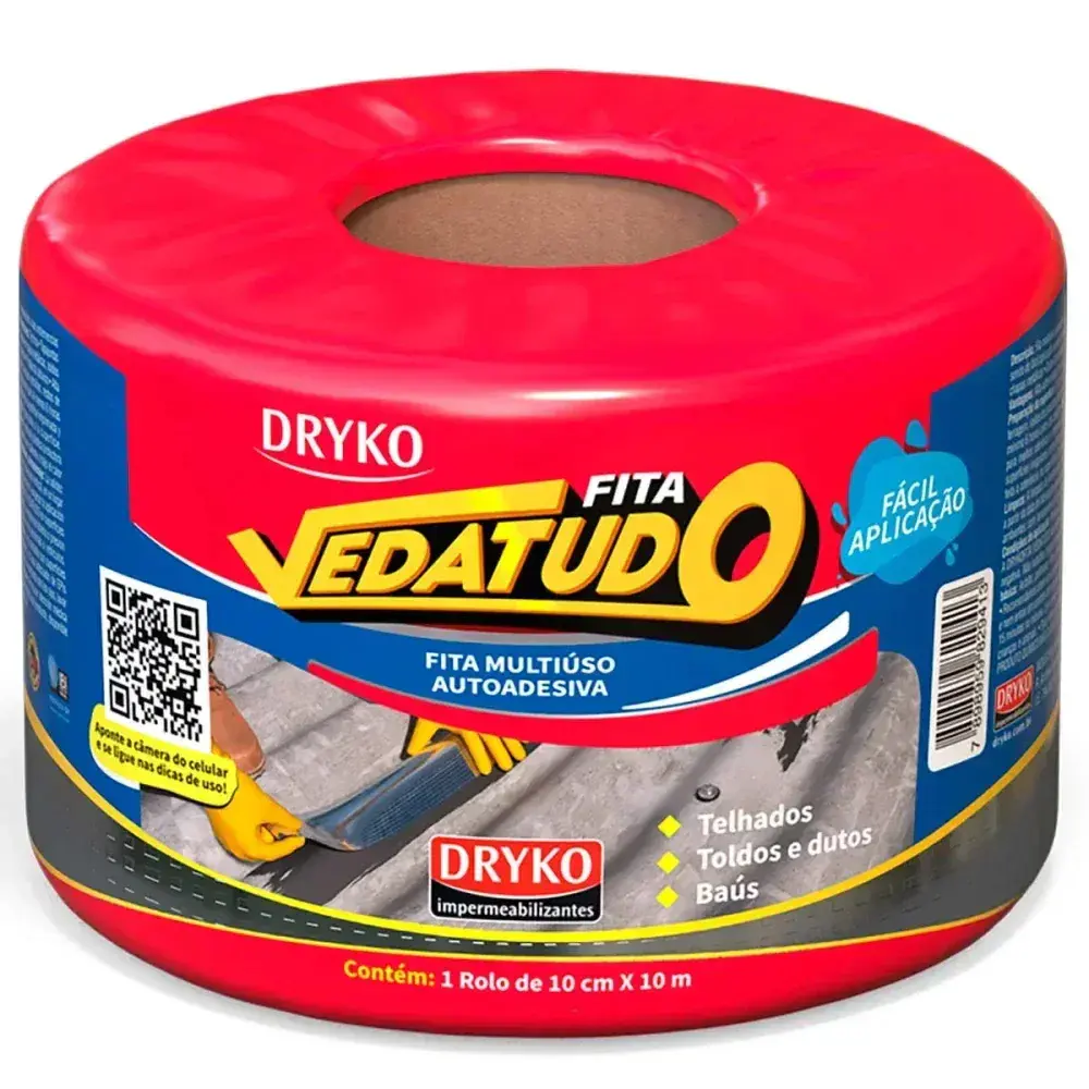 Fita autoadesiva de alumínio vedatudo 10CMX10M Dryko — fotografia 2
