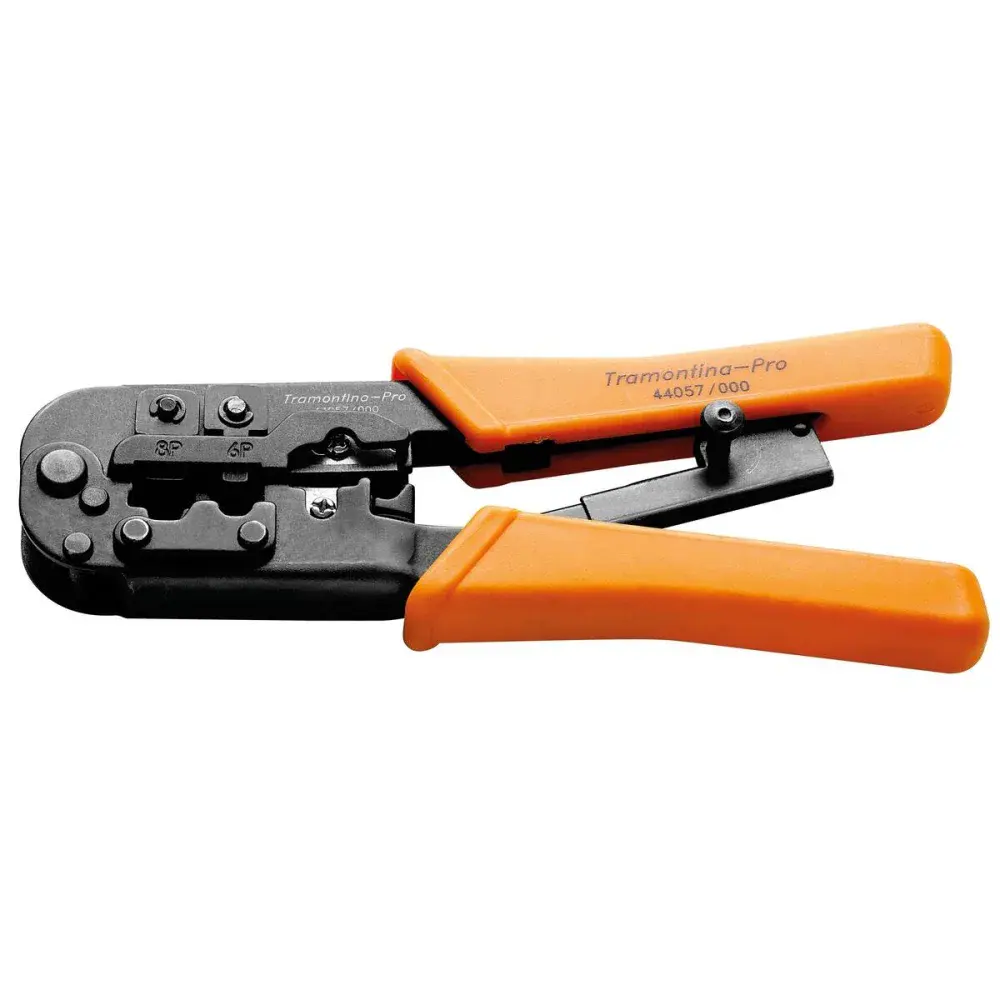 Alicate para crimpar RJ11, RJ12 e RJ45 Tramontina — fotografia de referência