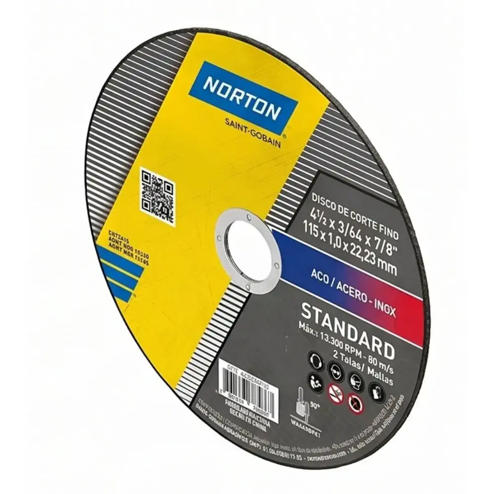 Disco de corte inox 4.1/2POLX1.0MM standard Norton — fotografia 5