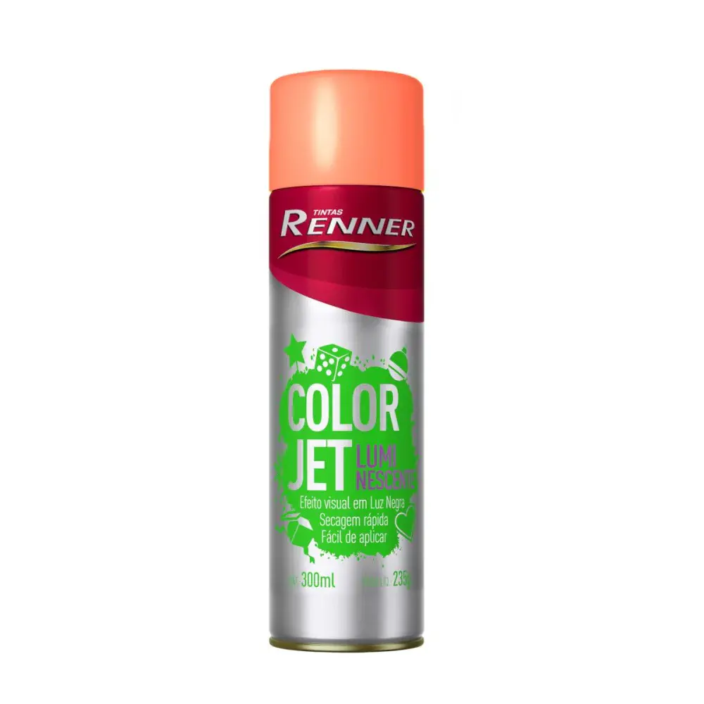 Tinta spray luminescente laranja Renner — fotografia de referência