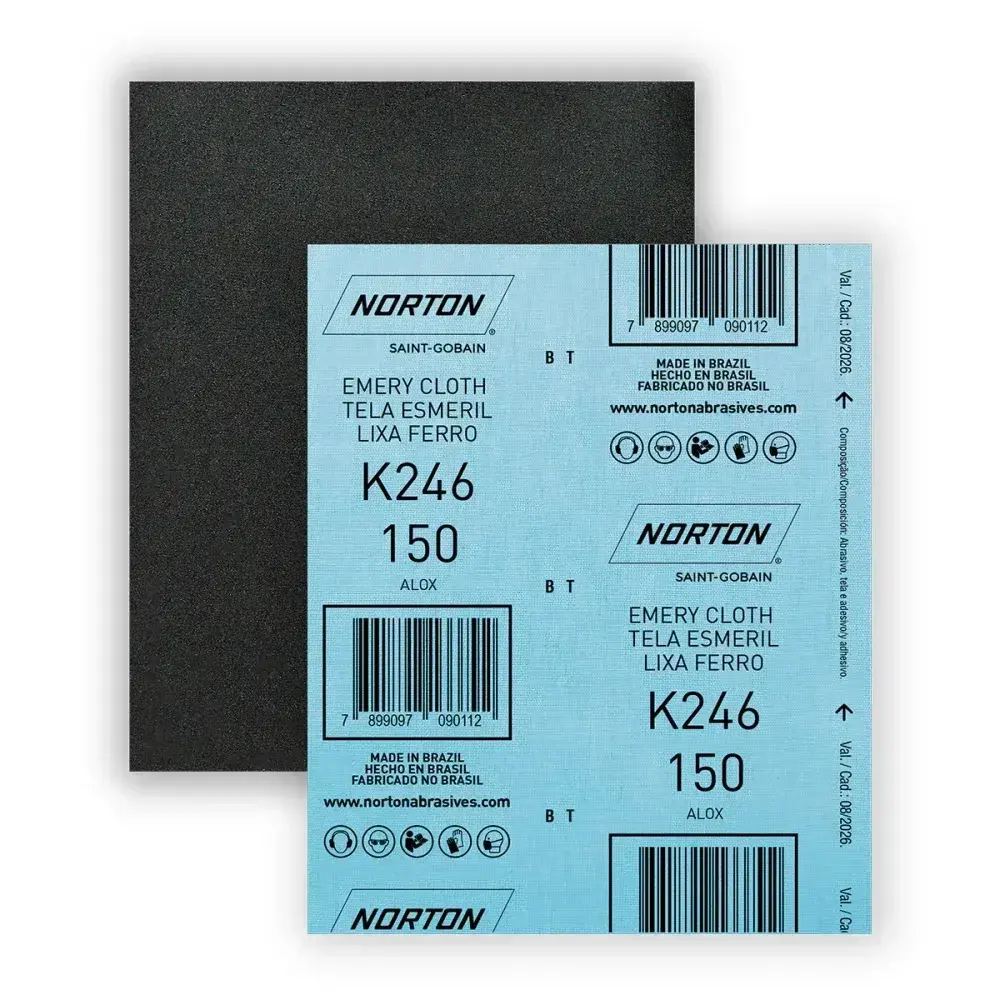 Folha de lixa de ferro K246 G150; 225X275MM Norton — fotografia 6