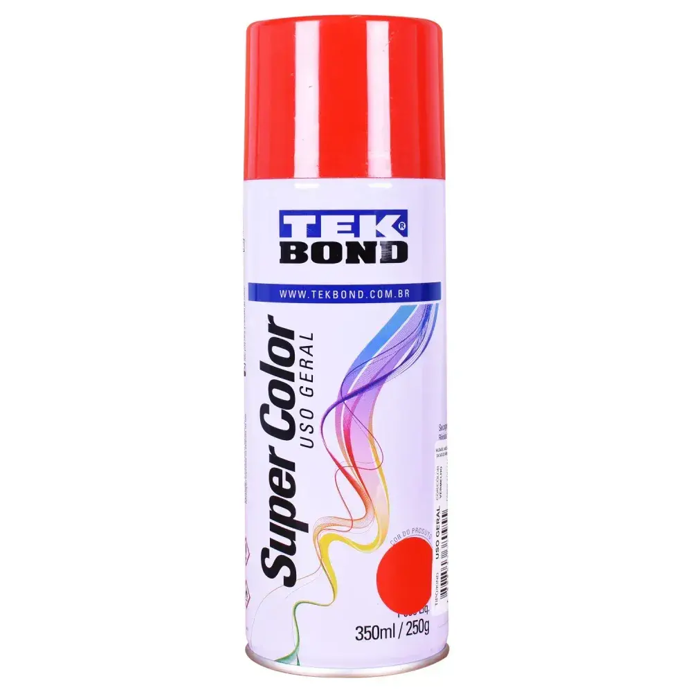 Tinta spray uso geral vermelho 350ML Tekbond — fotografia 5