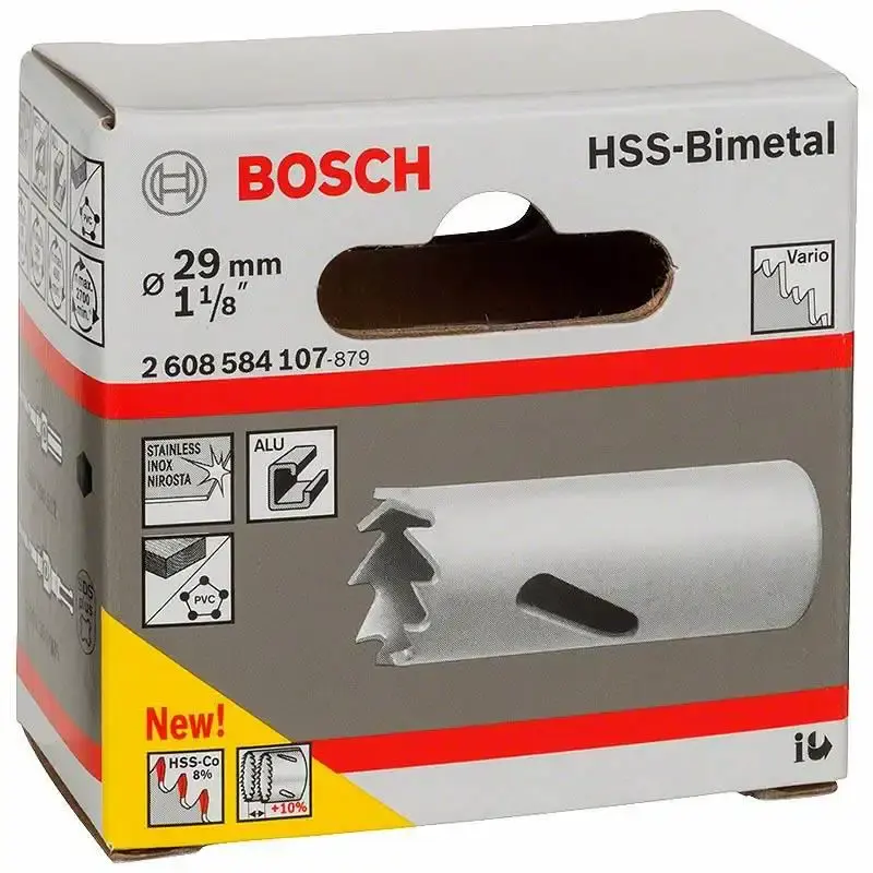 Serra copo 1.1/8 pol 29MM em aço bimetálico e cobalto Bosch — fotografia 4