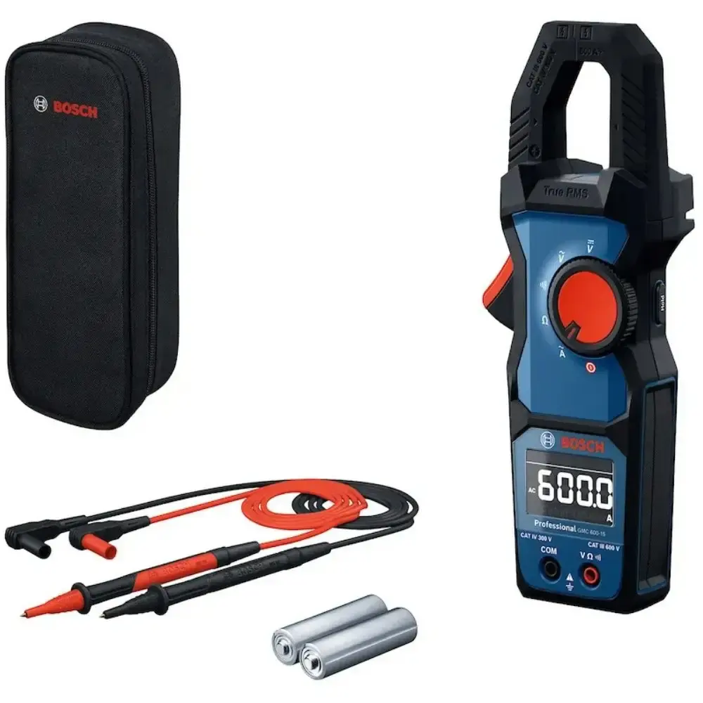 Alicate amperímetro digital 600V trms GMC 600-15 Bosch