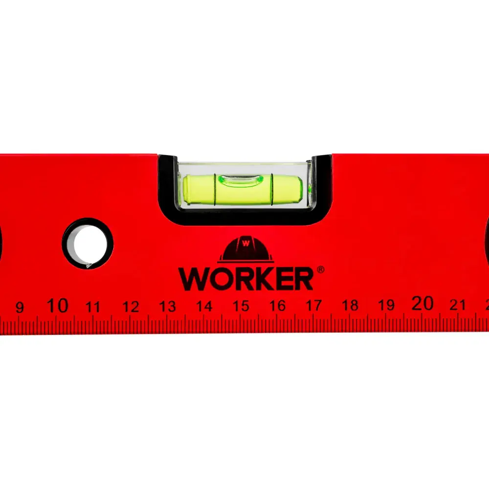 Nível alumínio tipo box 12 300MM 3 bolhas da Worker — fotografia 5