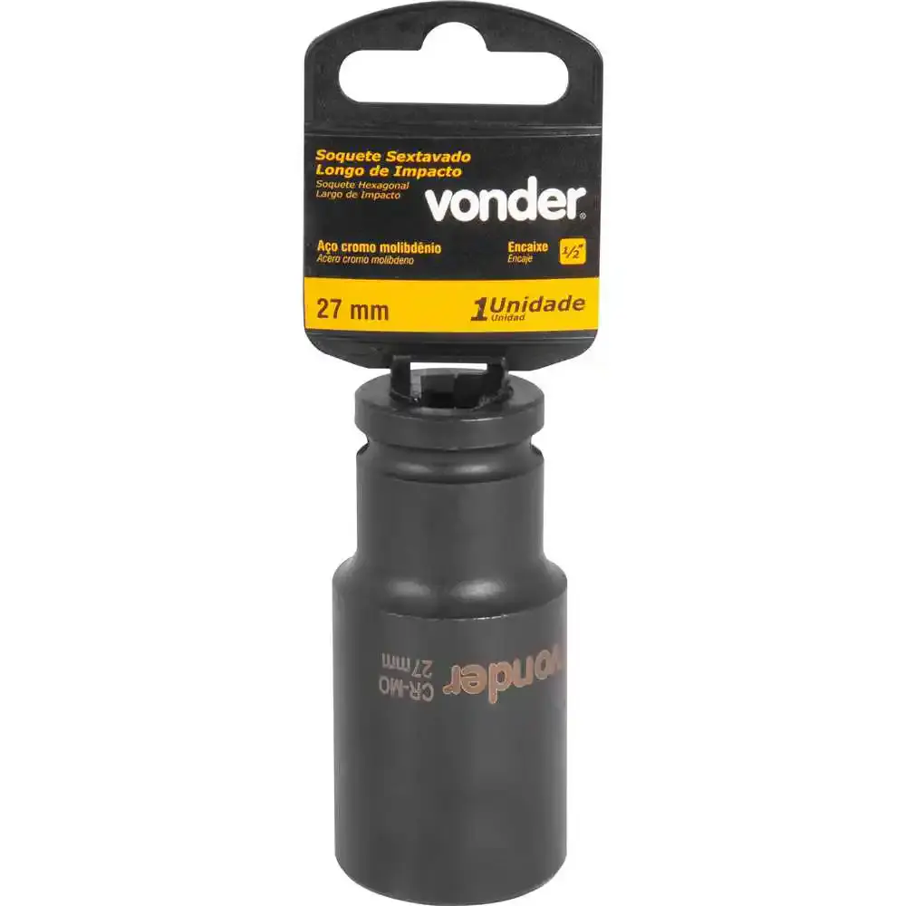 Soquete sextavado longo de impacto 27MM 1/2POL Vonder — fotografia 4