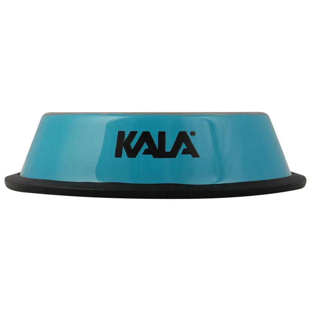Tigela para pets em aço inox azul 15CM Kala — fotografia 2