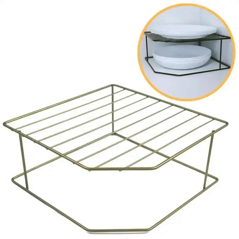 Organizador porta pratos horizontal viena 2 níveis em aço verde oliva 990744 BEL BEL FIX — fotografia de referência