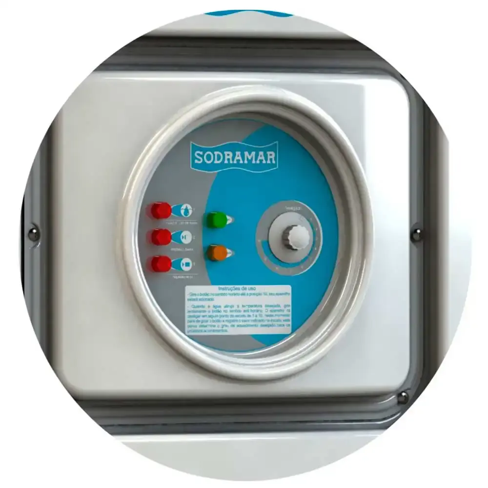 Aquecedor Trocador Calor SD-160 Titânio 220V Trifásico Painel Digital Piscinas até 134.000L SODRAMAR — fotografia 6