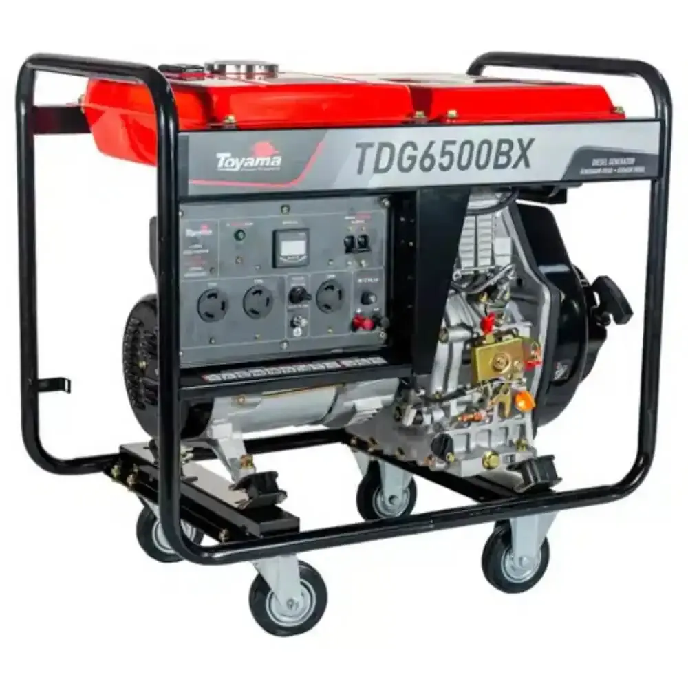 Gerador energia diesel 5,5 KVA partida manual bivolt 115/230V 406CC TDG6500BX Toyama — fotografia 3