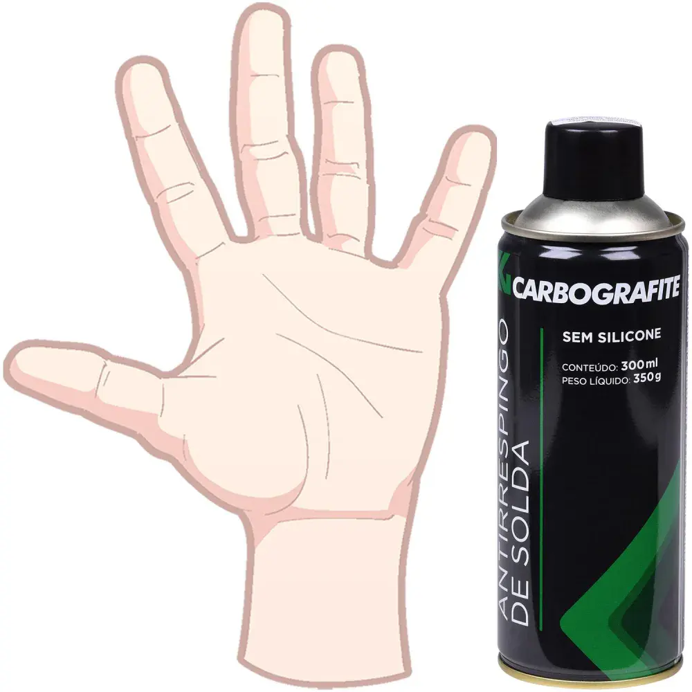 Spray anti respingo 300ML sem silicone Carbografite — fotografia 4