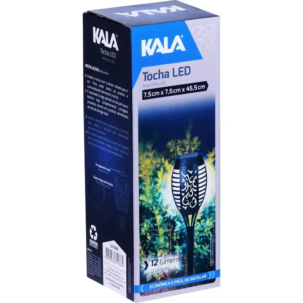 Luminária tocha solar de led 12LM 1800MAH Kala — fotografia 10