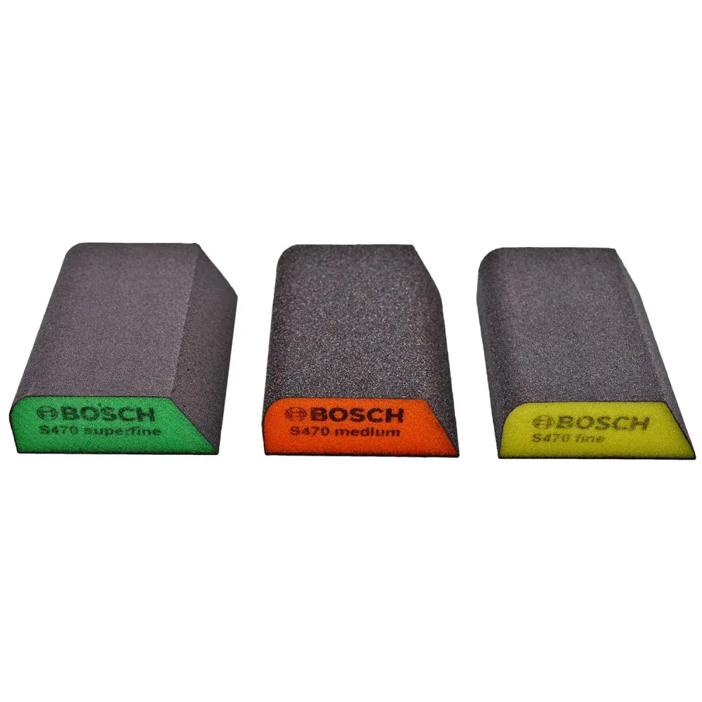 Kit de 3 esponjas abrasivas m,f,sf best profile Bosch — fotografia 2