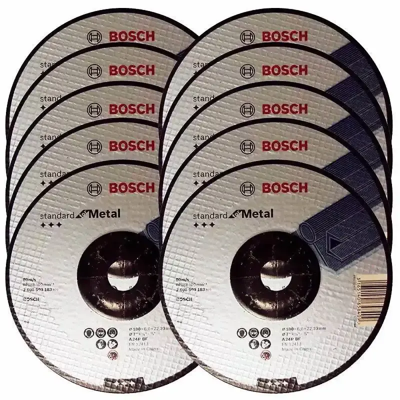Disco de Desbaste Metal 7 POL x 1/4 POL Furo 7/8 POL Standard com 10 Peças BOSCH — fotografia de referência